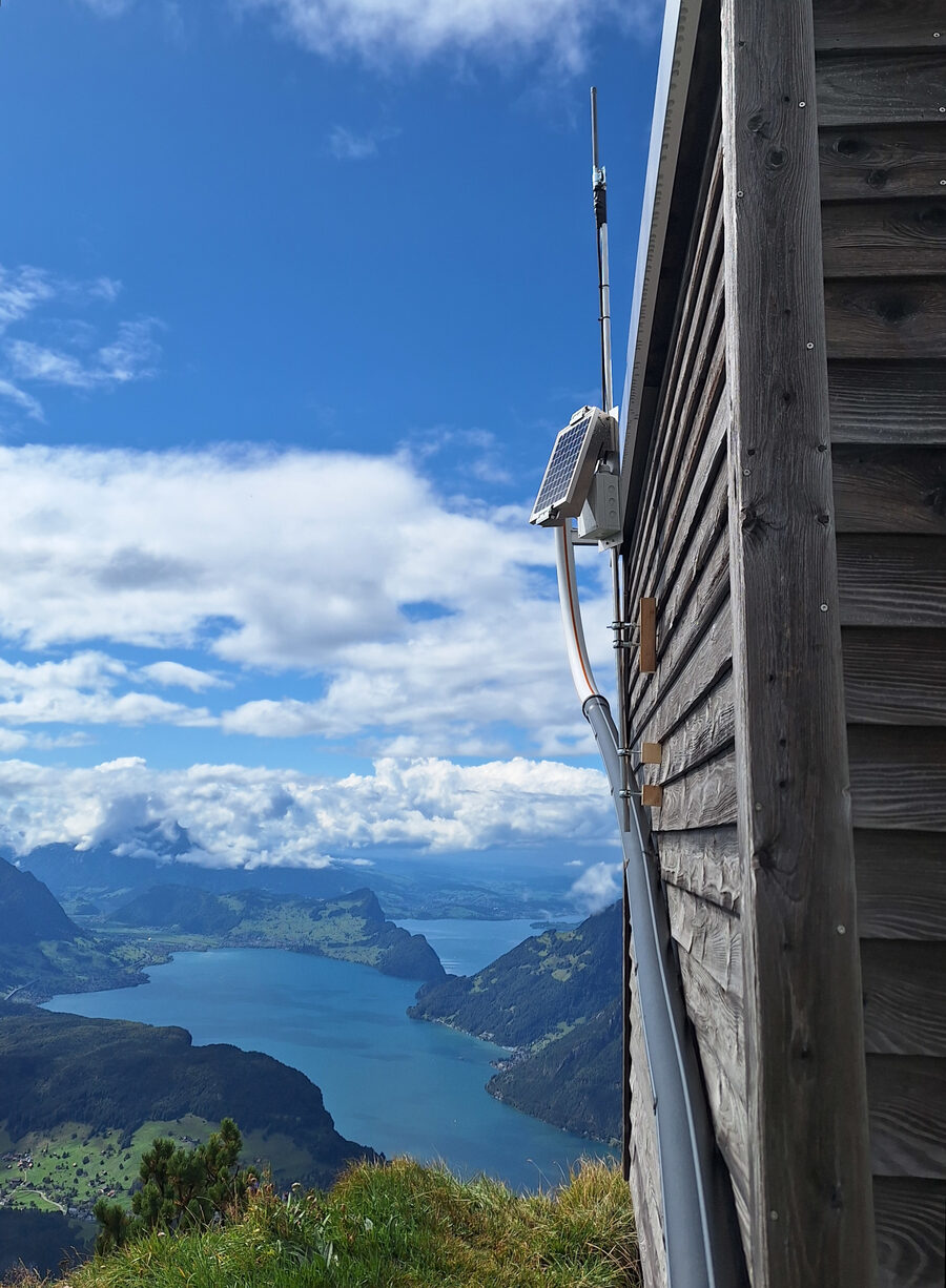 LoRa mesh connectivity installation on the Stoos Panoramaweg mountain trail, Switzerland